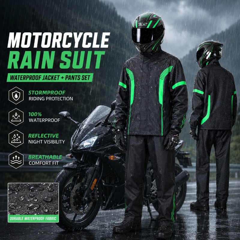 Fishing Rain Suit - Motosiklet Yağmurluk Seti, Su Geçirmez Ceket