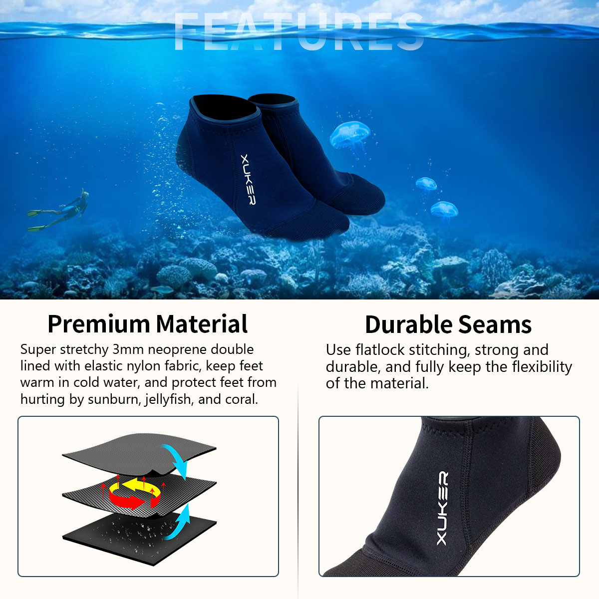 3mm Neopren Çorap Plaj Voleybo - Fishing Socks incelemesi ve fiyatı